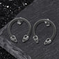 Double Head Snake Stainless Steel Stud Earrings