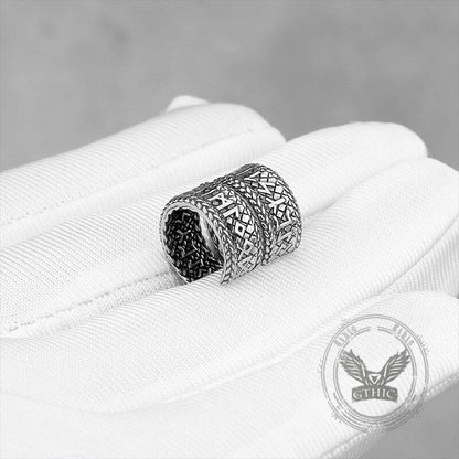 Dragon Scale Viking Runes Stainless Steel Stud Earrings