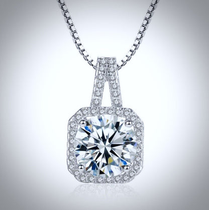 Gio - Sterling Silver CZ Bridal Necklace and Earrings Set