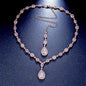 Alexa - Cubic Zirconia Bridal Backdrop Necklace - Available in Silver and Rose Gold