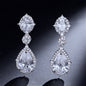 Leigh - Cubic Zirconia Bridal Earrings - Available in Silver and Gold