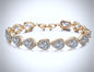 Francesca - Cubic Zirconia Bridal Bracelet - Available in Silver, Rose Gold and Yellow Gold