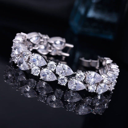Melody - Cubic Zirconia Bridal Bracelet - More Colors
