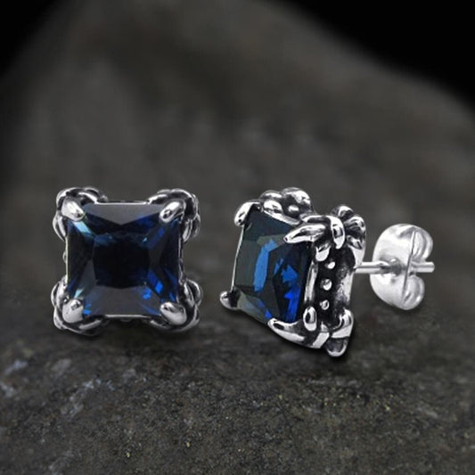 Eagle Claw CZ Stainless Steel Stud Earrings