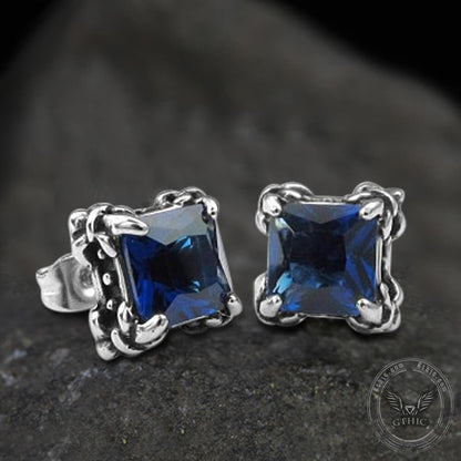 Eagle Claw CZ Stainless Steel Stud Earrings