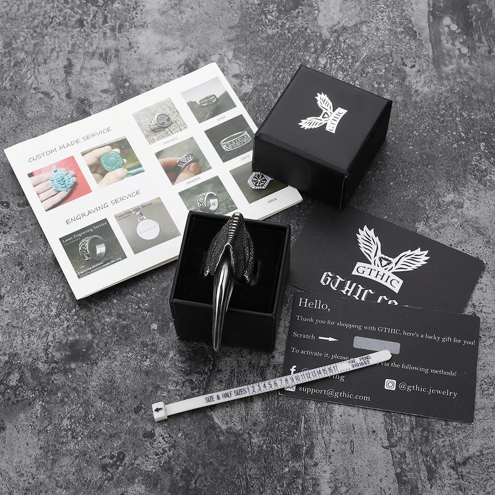 Eagle Claw Stainless Steel Animal Ring