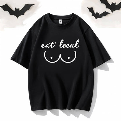 Eat Local Crew Neck Short Sleeve T-shirt