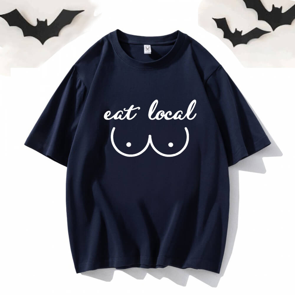 Eat Local Crew Neck Short Sleeve T-shirt