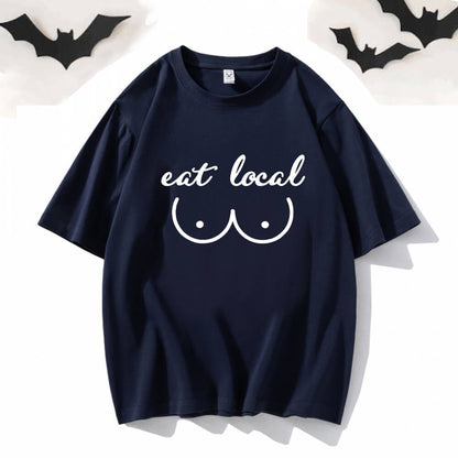 Eat Local Crew Neck Short Sleeve T-shirt