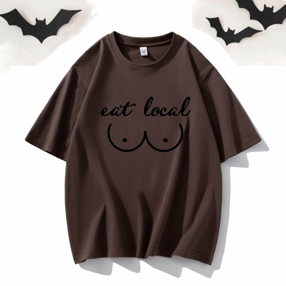 Eat Local Crew Neck Short Sleeve T-shirt