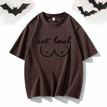 Eat Local Crew Neck Short Sleeve T-shirt