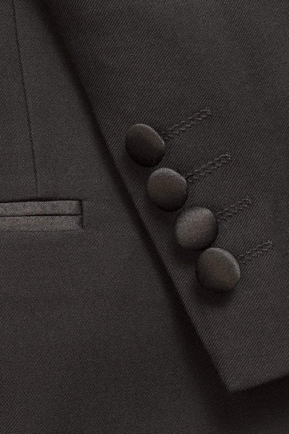 "Edge" Black Tuxedo Jacket Notch (Separates)