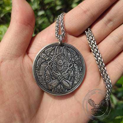 Egyptian God Of Death Anubis Hobo Nickel Pendant