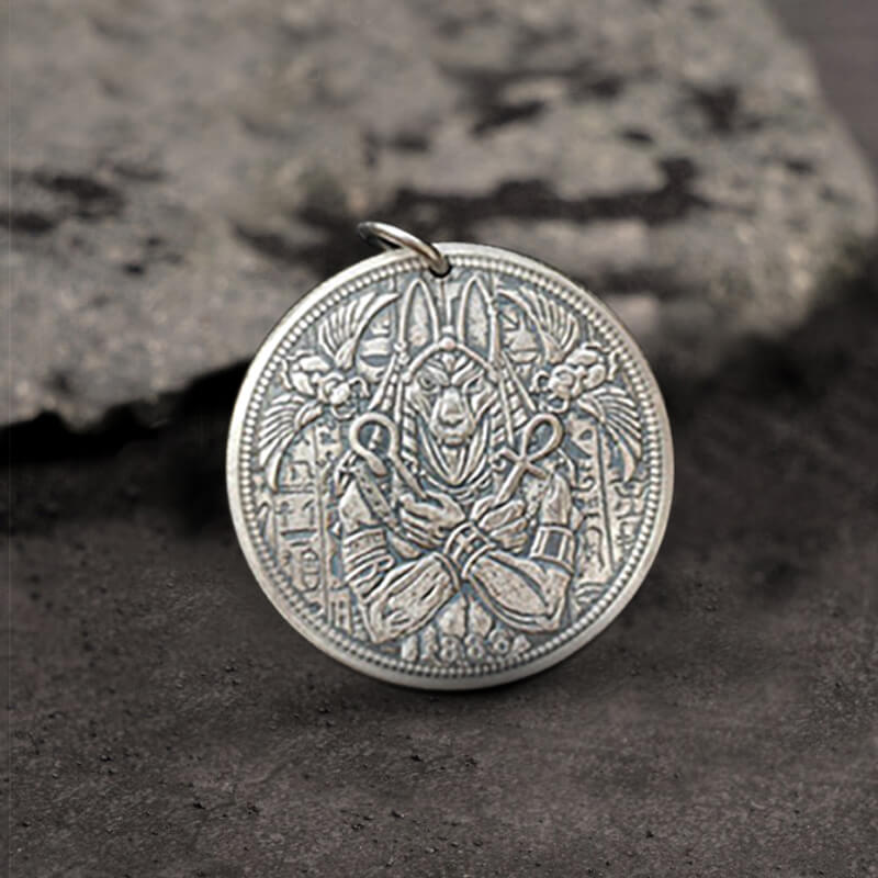 Egyptian God Of Death Anubis Hobo Nickel Pendant