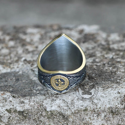 8 Point Star Stainless Steel Ring