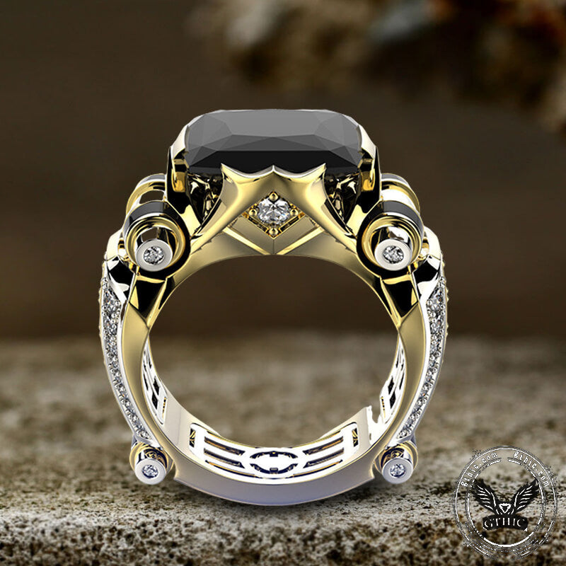 Electroplated Diamond-Set Brass Engagement Ring