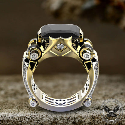Electroplated Diamond-Set Brass Engagement Ring