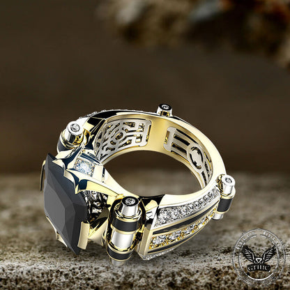Electroplated Diamond-Set Brass Engagement Ring