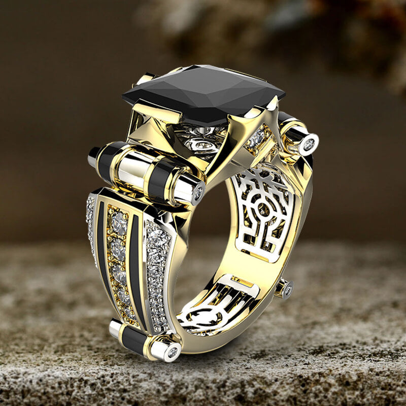 Electroplated Diamond-Set Brass Engagement Ring