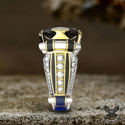 Electroplated Diamond-Set Brass Engagement Ring