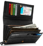 Embossed Floral Accordion Wallet