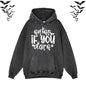 Enter If You Dare Vintage Washed Hoodie Sweatshirt