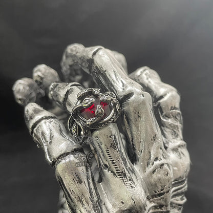 Entwine Snakes Stainless Steel Zircon Ring