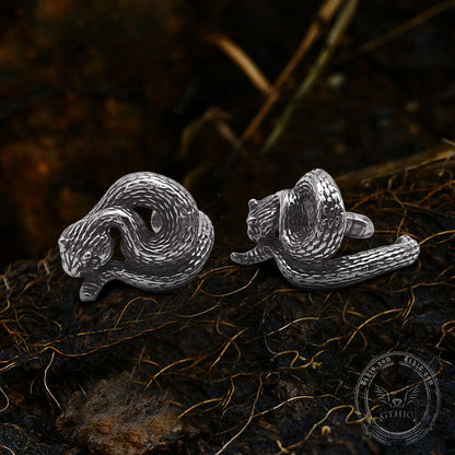 Entwined Snake Stainless Steel Ear Clip
