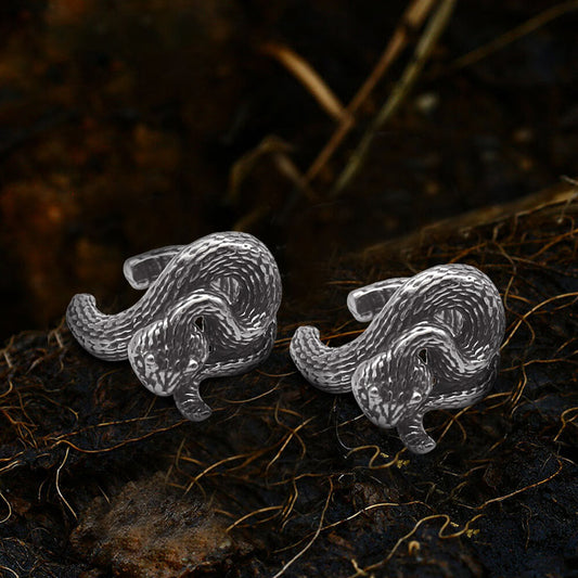 Entwined Snake Stainless Steel Ear Clip