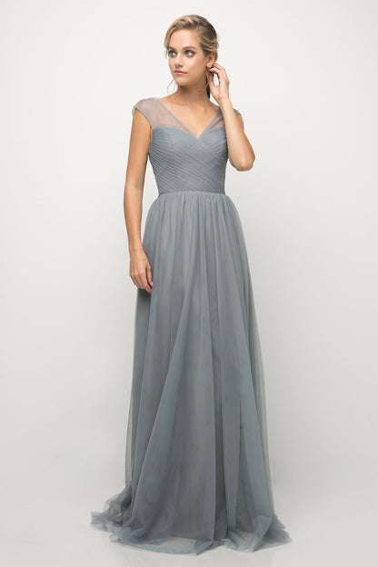 Layered Tulle A-Line Bridesmaid Dress