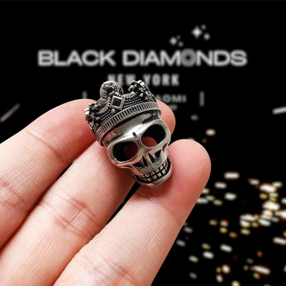 European Style Gothic Skull & Crown Pendant