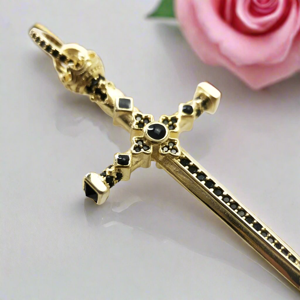 European Style Gothic Sword Link Chain Necklace