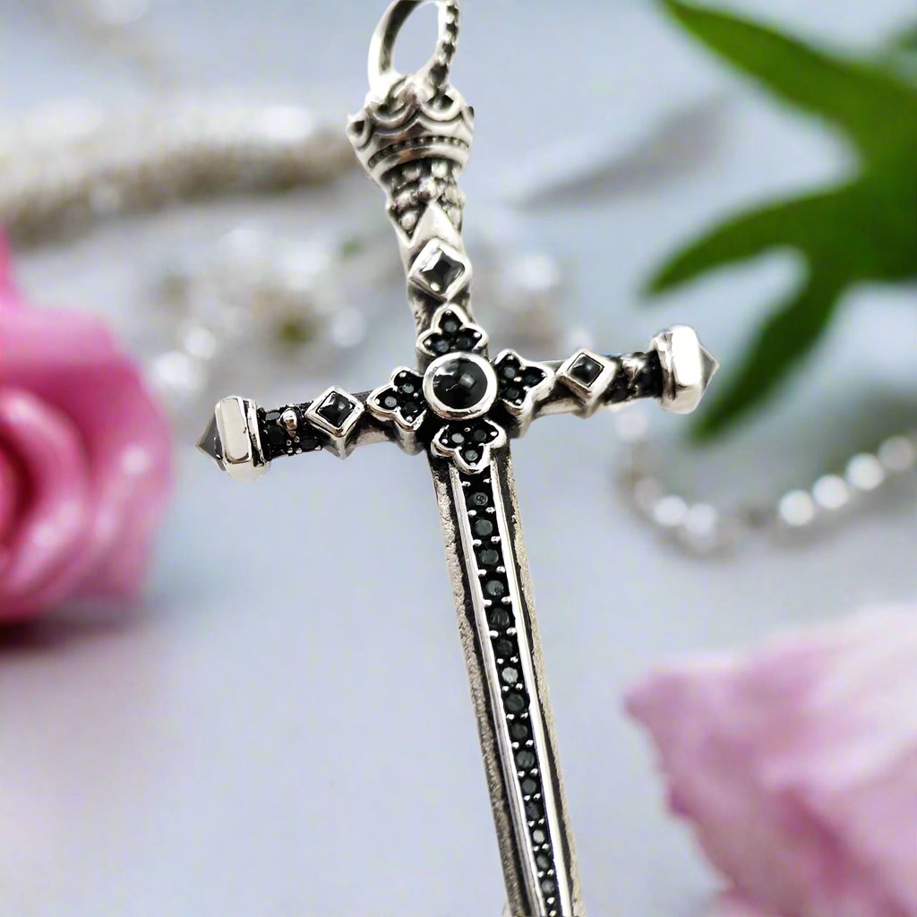 European Style Gothic Sword Link Chain Necklace