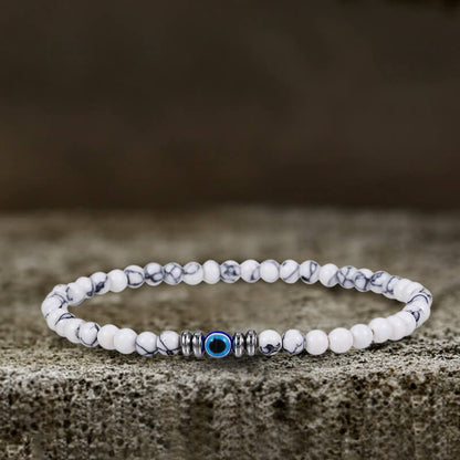 Evil Eye Natural Stone Beaded Bracelet
