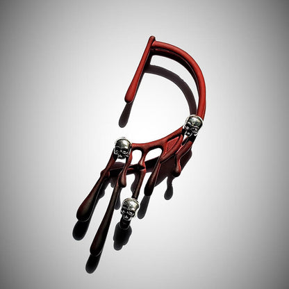 Exaggerated Skull Lava Zinc Alloy Ear Cuffs