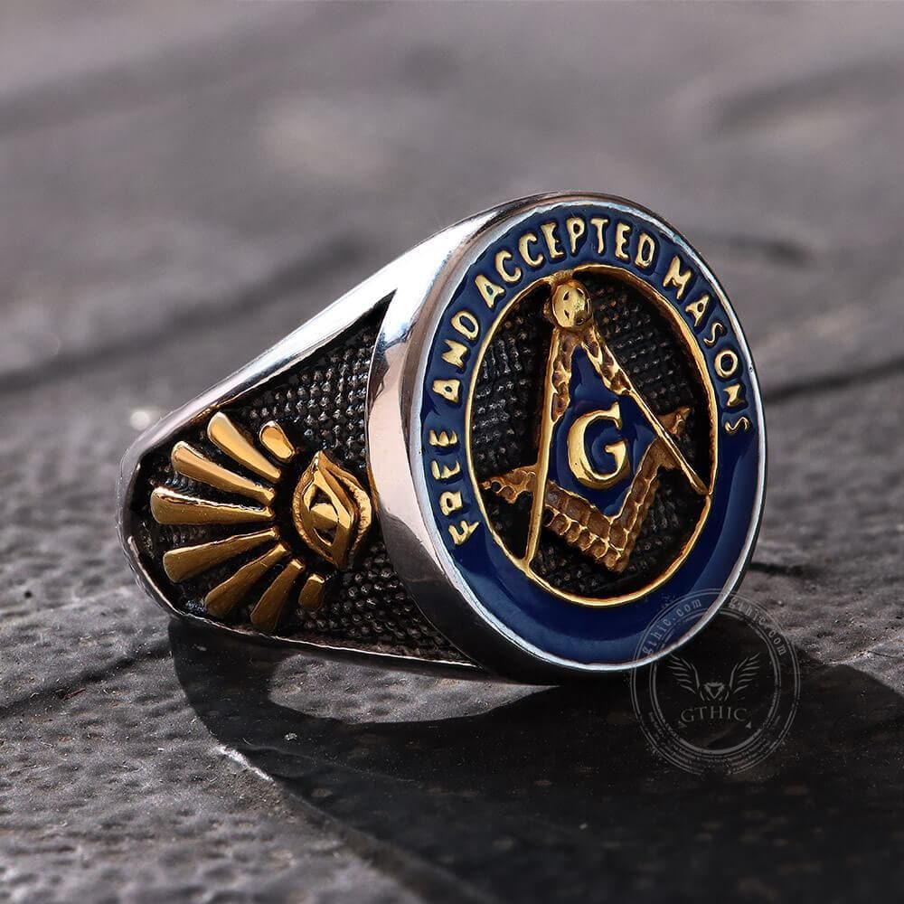 Eye Of Providence 316L Stainless Steel Masonic Ring