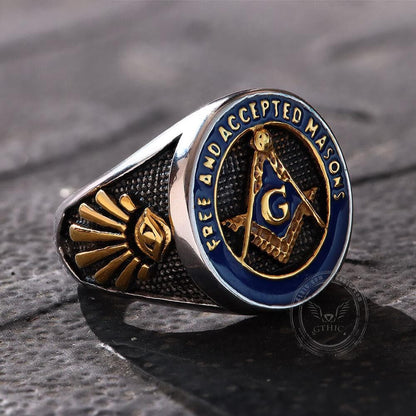 Eye Of Providence 316L Stainless Steel Masonic Ring