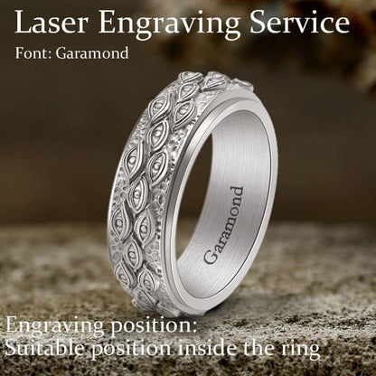 Stylish Eye of Providence Stainless Steel Spinner Ring