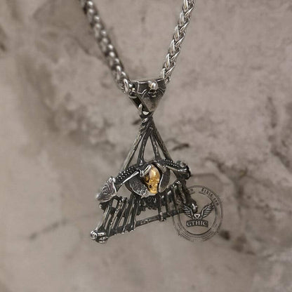 Eye of Providence Stainless Steel Skull Pendant