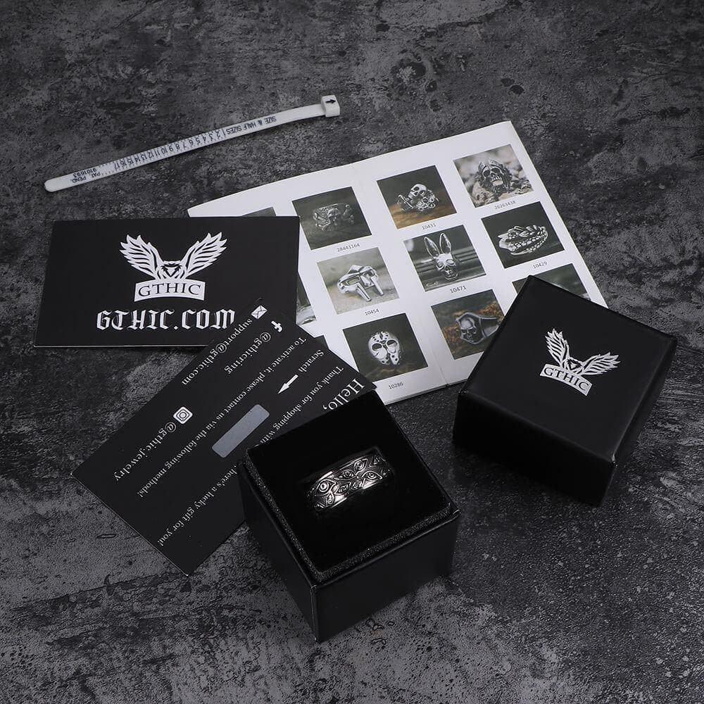 Eye of Providence Stainless Steel Spinner Ring