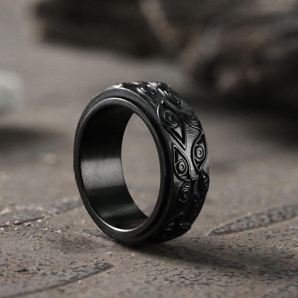 Eye of Providence Stainless Steel Spinner Ring