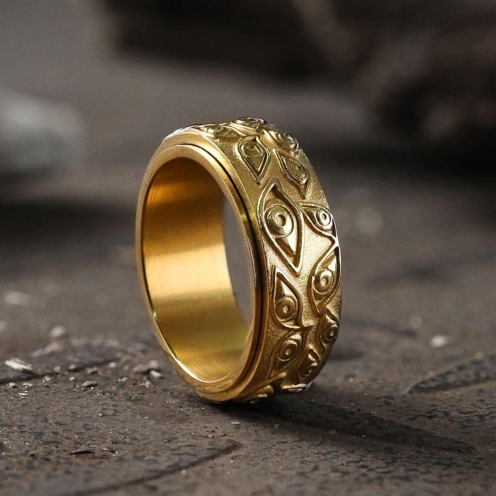 Eye of Providence Stainless Steel Spinner Ring