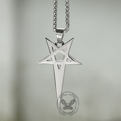 Eye Of Ra Pentagram Stainless Steel Pendant
