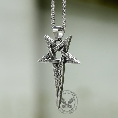 Eye Of Ra Pentagram Stainless Steel Pendant