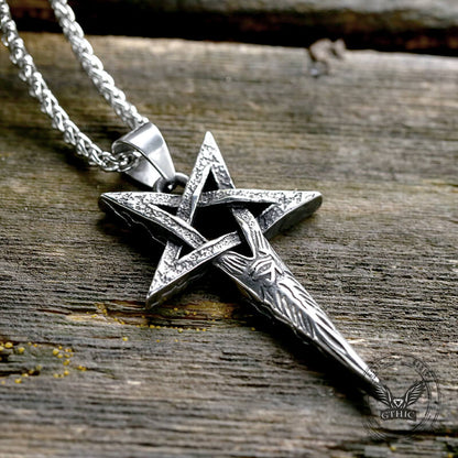 Eye Of Ra Pentagram Stainless Steel Pendant