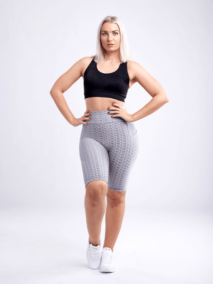 JupiterGear High-Waisted Scrunch Yoga Shorts with Hip Pockets