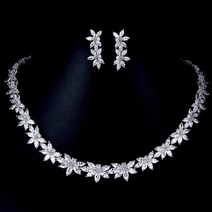 Heather - Cubic Zirconia Bridal Jewelry Set - Available in Silver and Gold