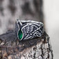 Fallen Angel Wing Demon Eye Stainless Steel Ring