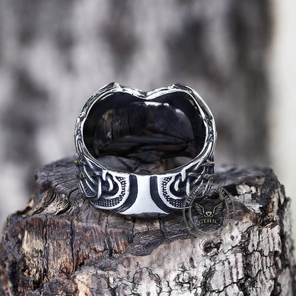 Fallen Angel Wing Demon Eye Stainless Steel Ring