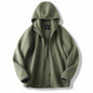Fashionable Warm Men's Hooded Zip-Up Jacket